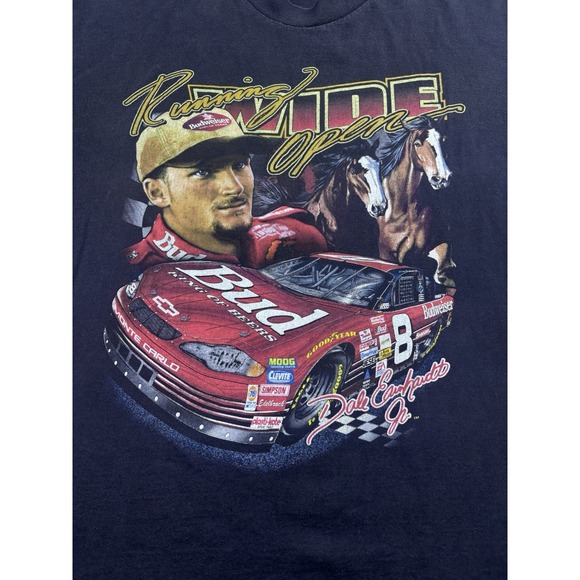Vintage 2000 Dale Earnhardt Jr Budweiser NASCAR Racing Tshirt 2X - Picture 2 of 7